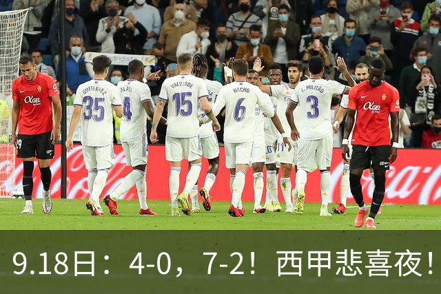 9.18日：4-0，7-2！西甲悲喜夜！马竞胜奥萨苏纳主场告捷，巴萨全胜领跑，多纪录刷新